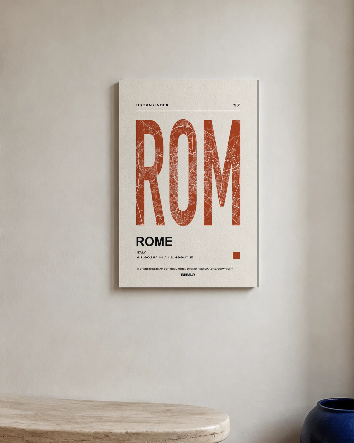 Rome / Urban Index — A bright entryway with natural textures
