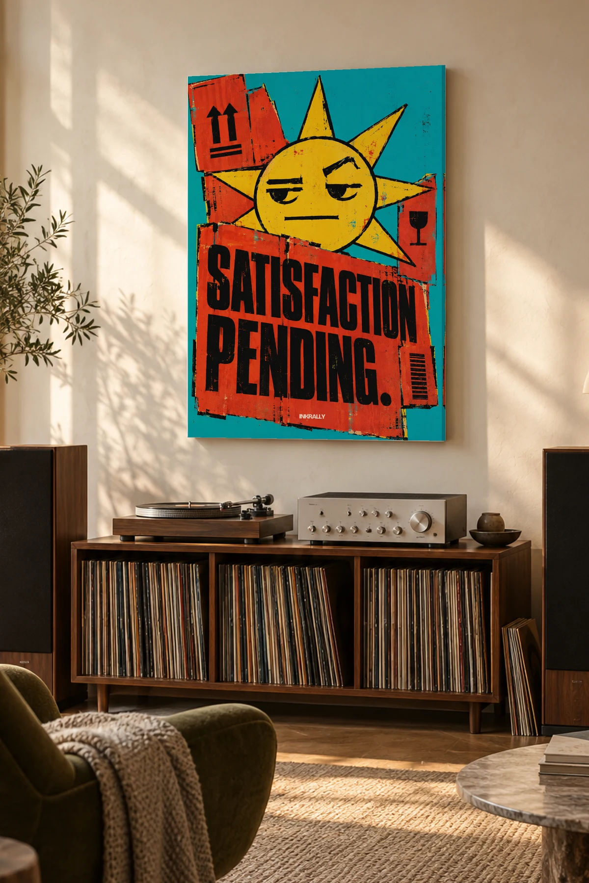 Satisfaction Pending — A considered listening room with warm natural light