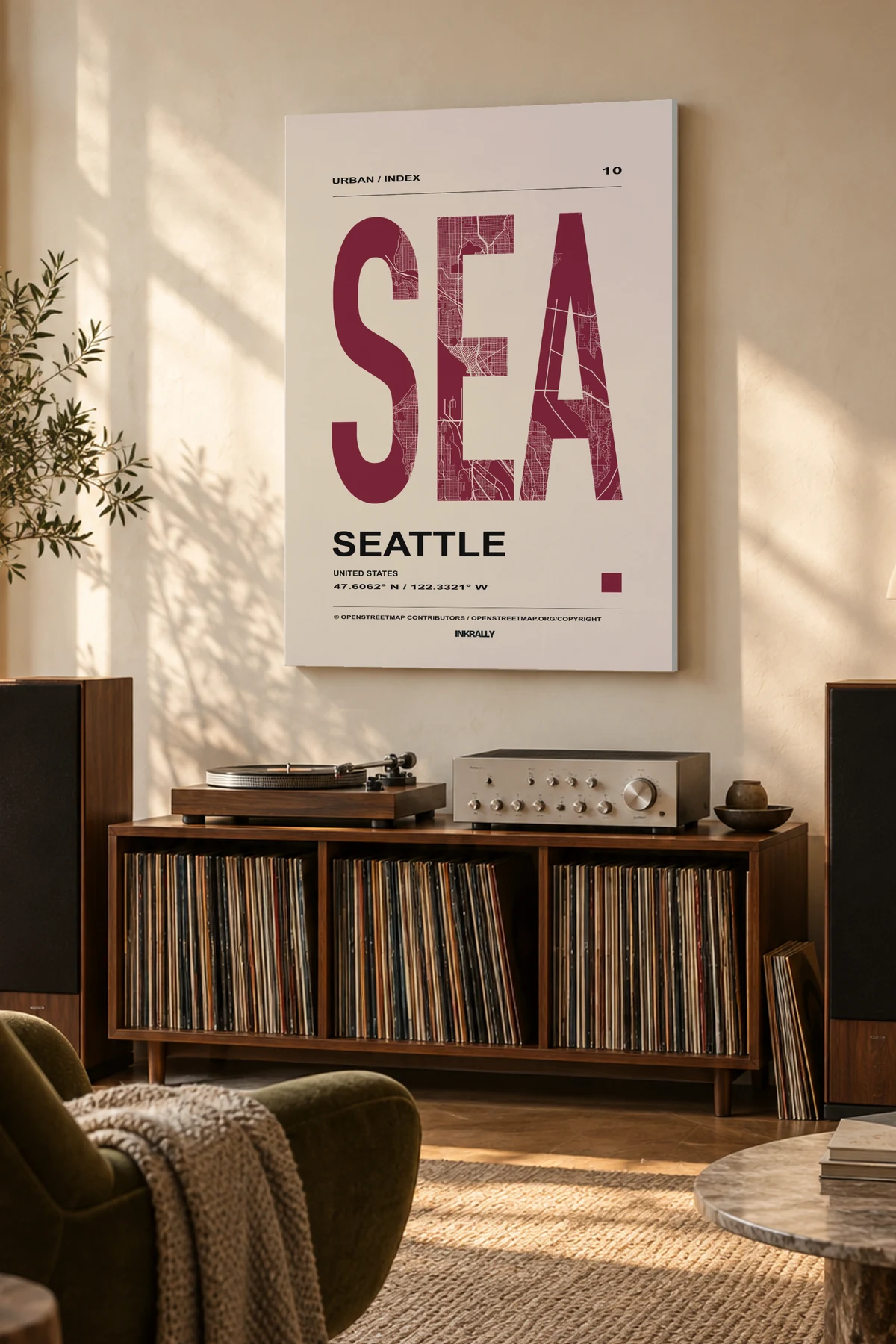 Seattle / Urban Index — A considered listening room with warm natural light