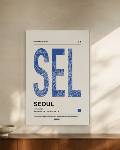 Seoul / Urban Index styled in an interior