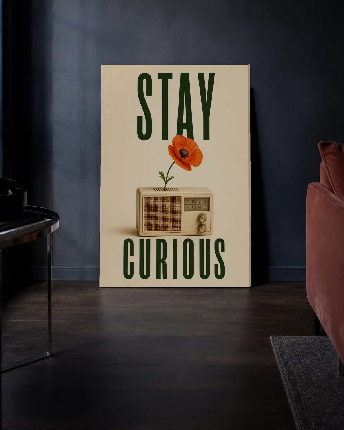 Stay Curious — A richer evening setting.
