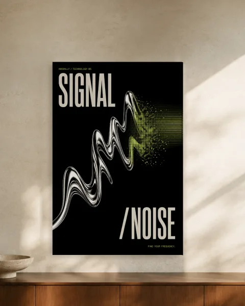 Signal / Noise styled in an interior