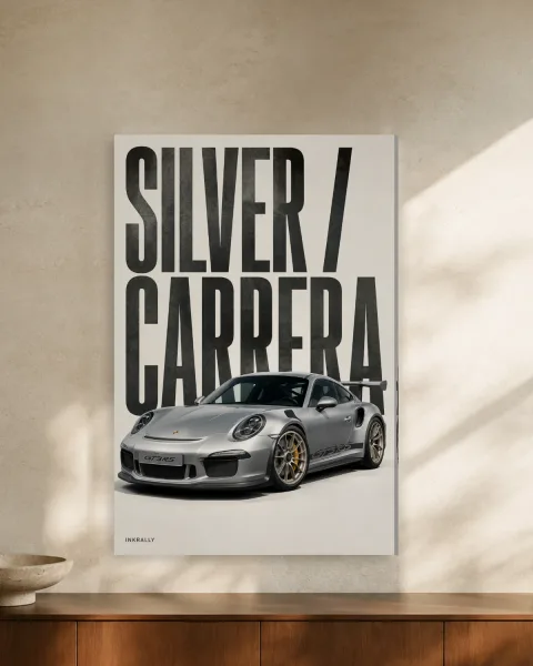 Silver Carrera styled in an interior