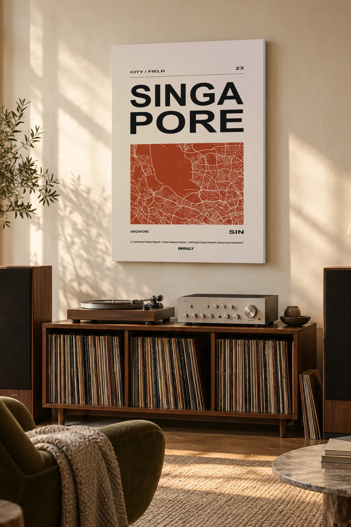 Singapore / City Field — A considered listening room with warm natural light