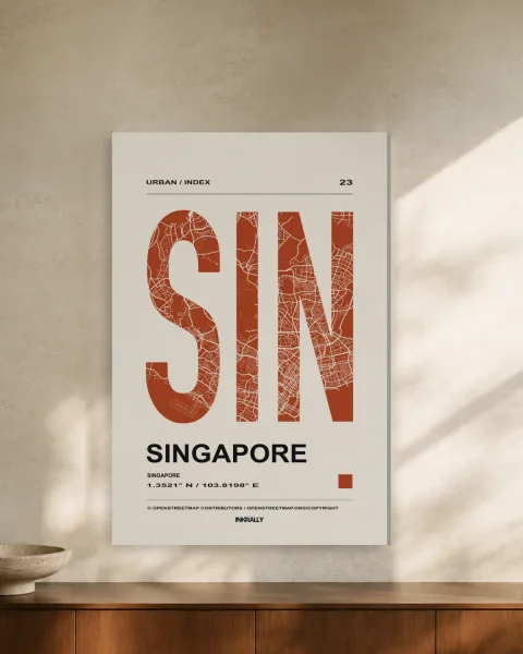 Singapore / Urban Index styled in an interior