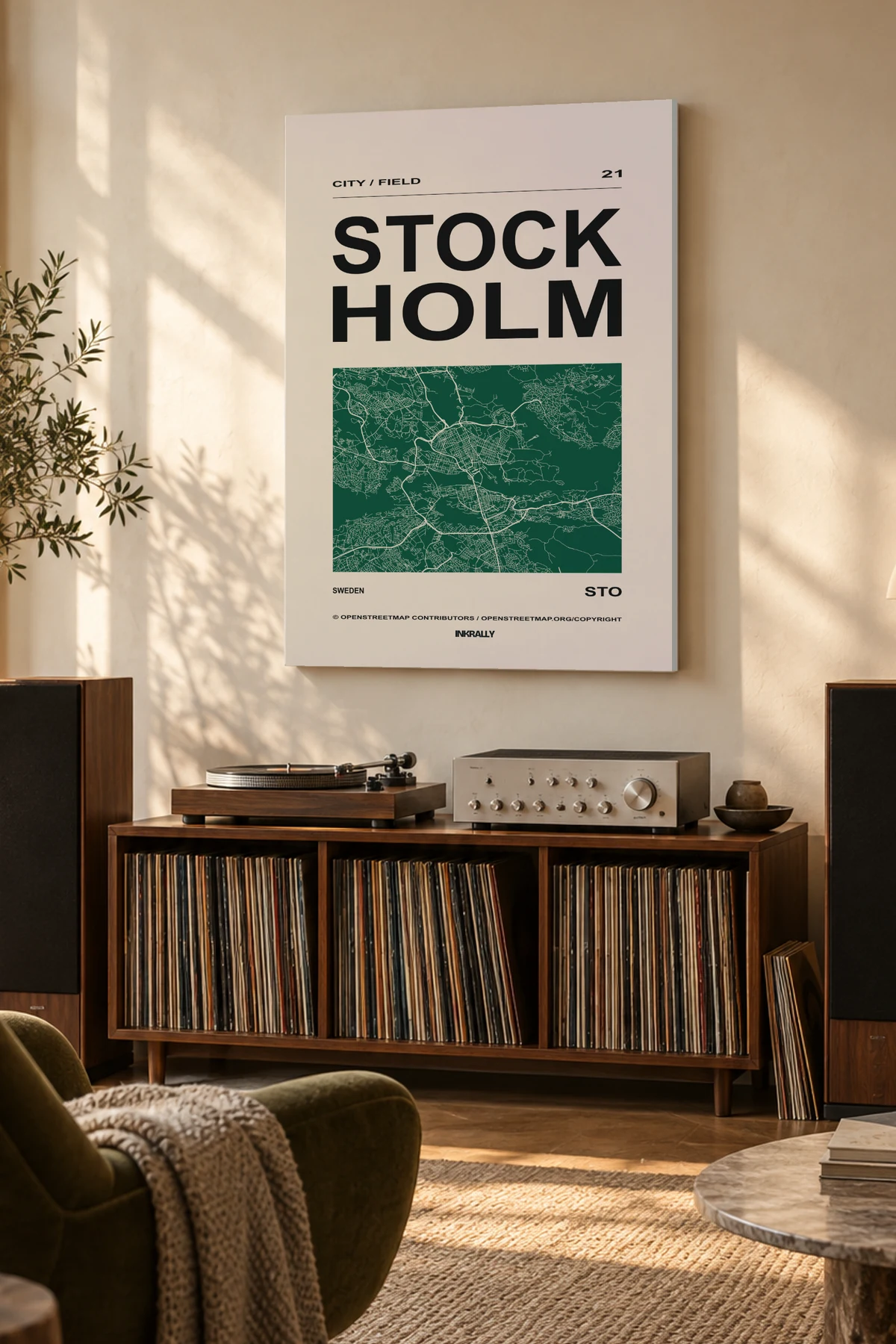Stockholm / City Field — A considered listening room with warm natural light