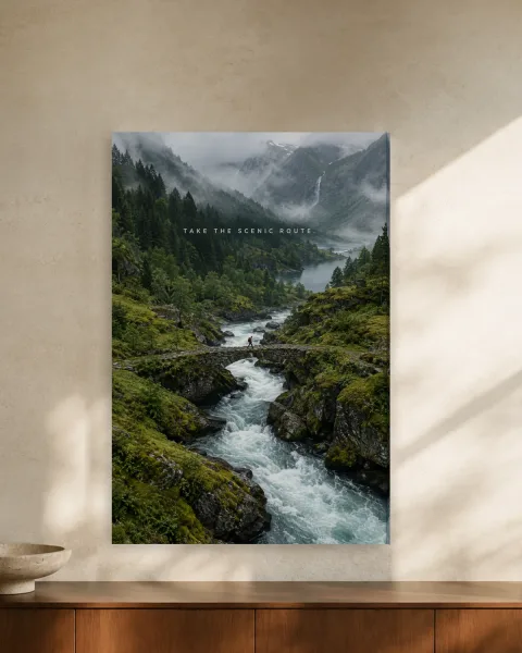 Take The Scenic Route styled in an interior