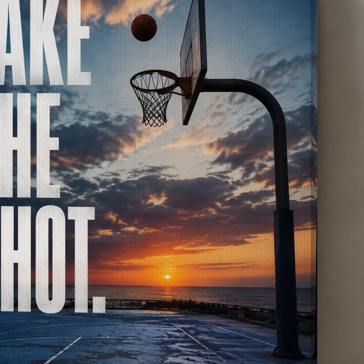 Take the Shot canvas surface and wrapped edge in a studio detail photograph