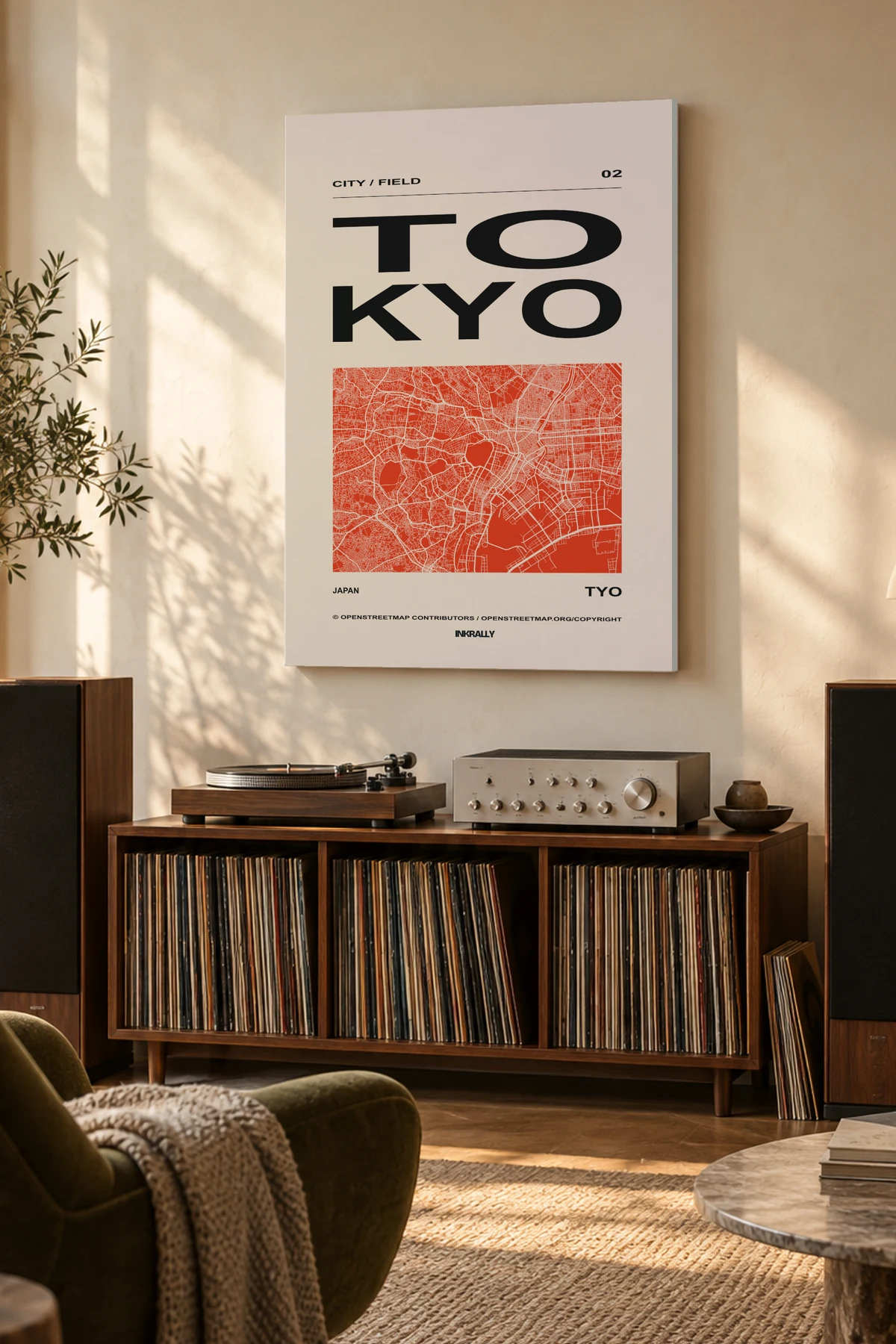 Tokyo / City Field — A considered listening room with warm natural light