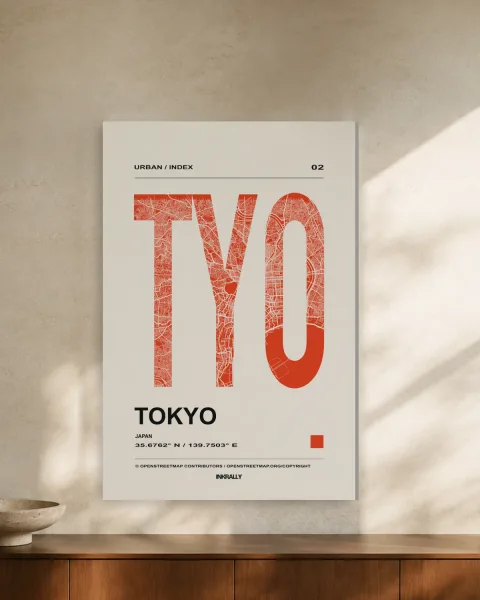 Tokyo / Urban Index styled in an interior
