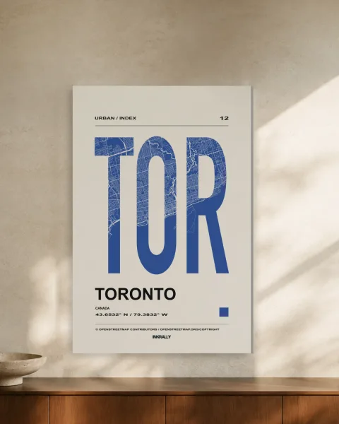 Toronto / Urban Index styled in an interior