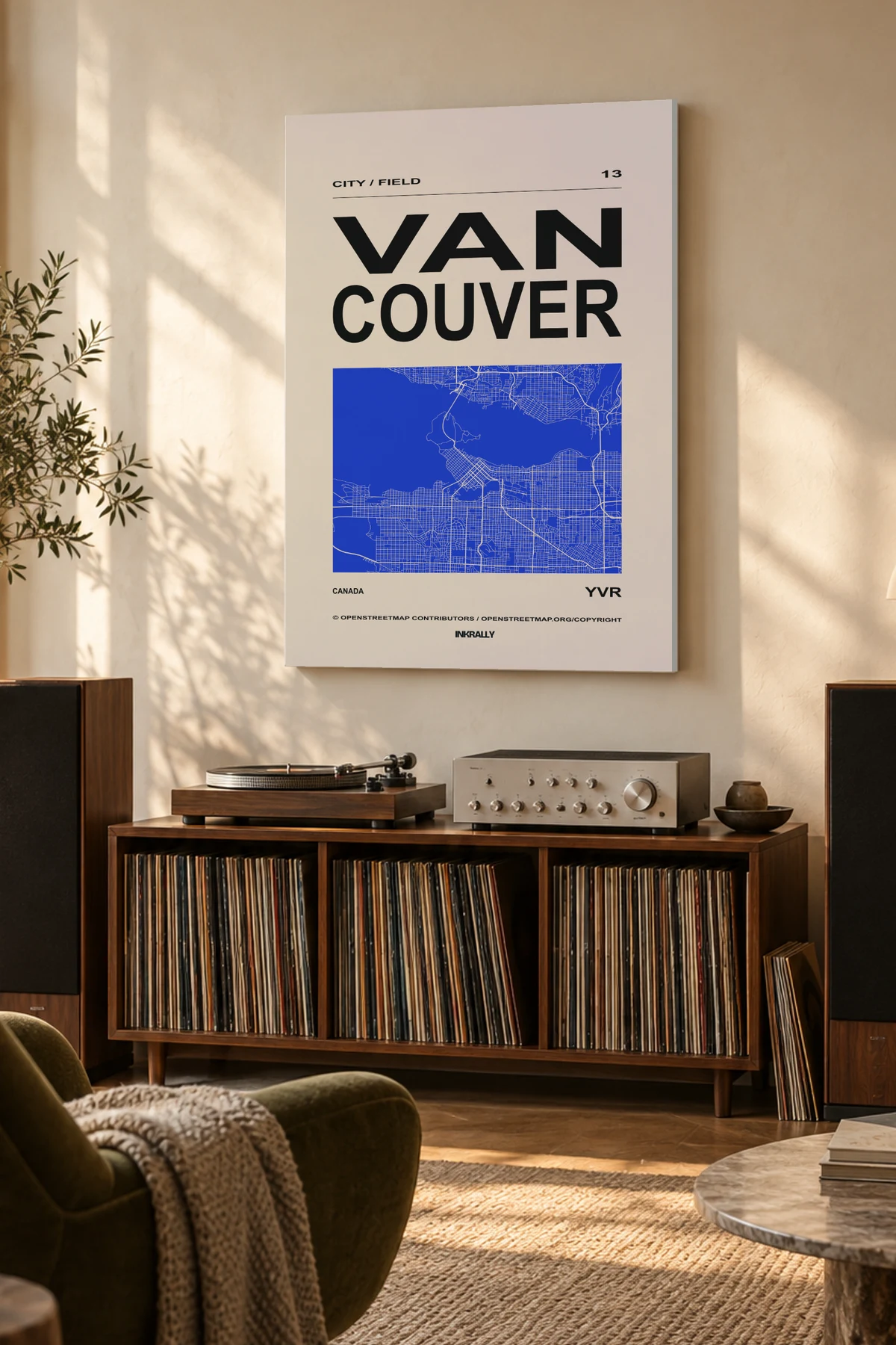 Vancouver / City Field — A considered listening room with warm natural light