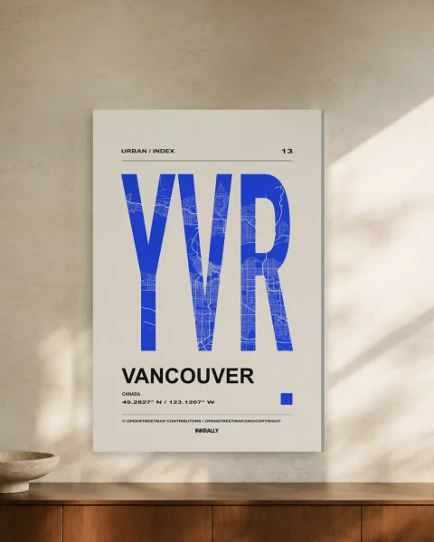 Vancouver / Urban Index styled in an interior