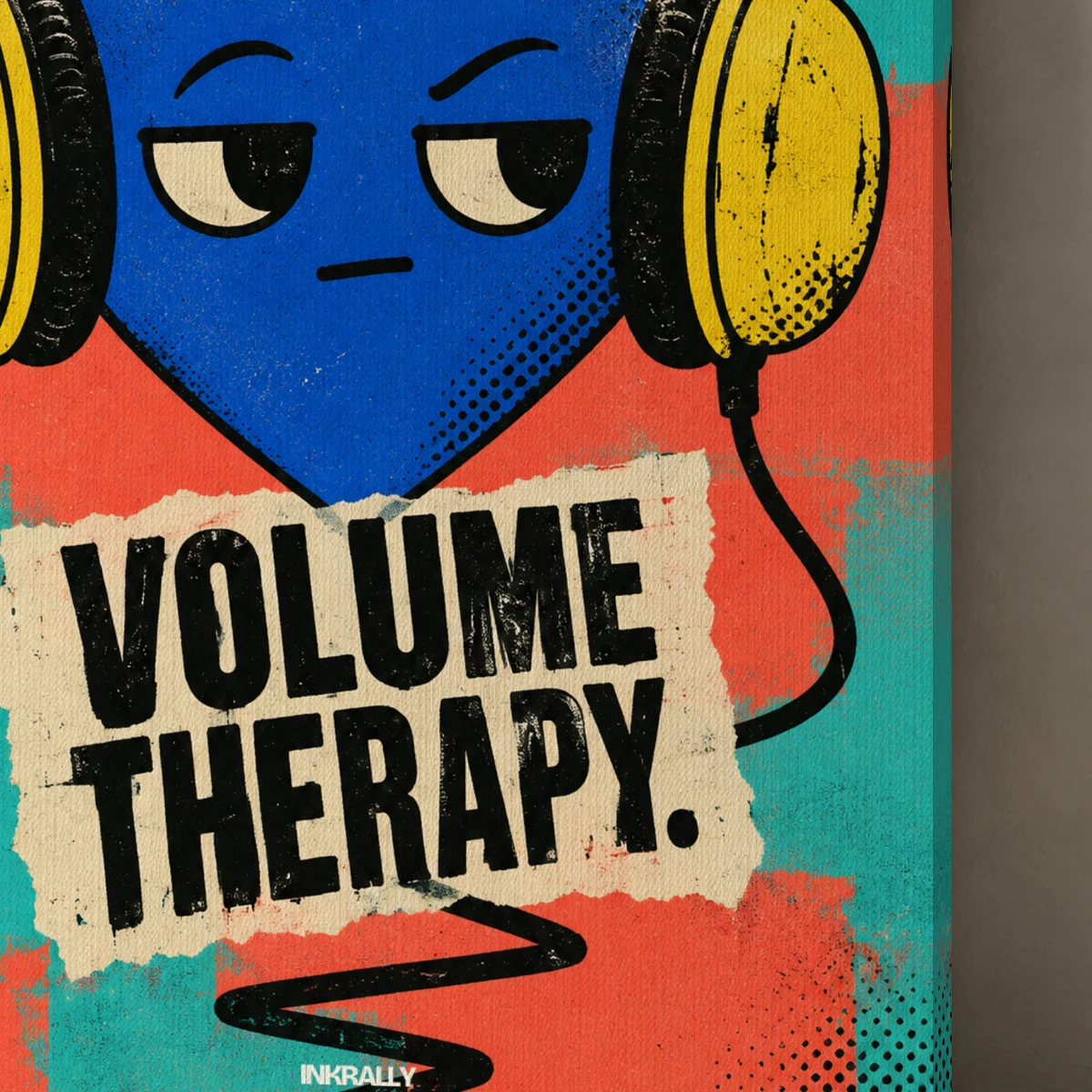 Volume Therapy canvas surface and wrapped edge in a studio detail photograph