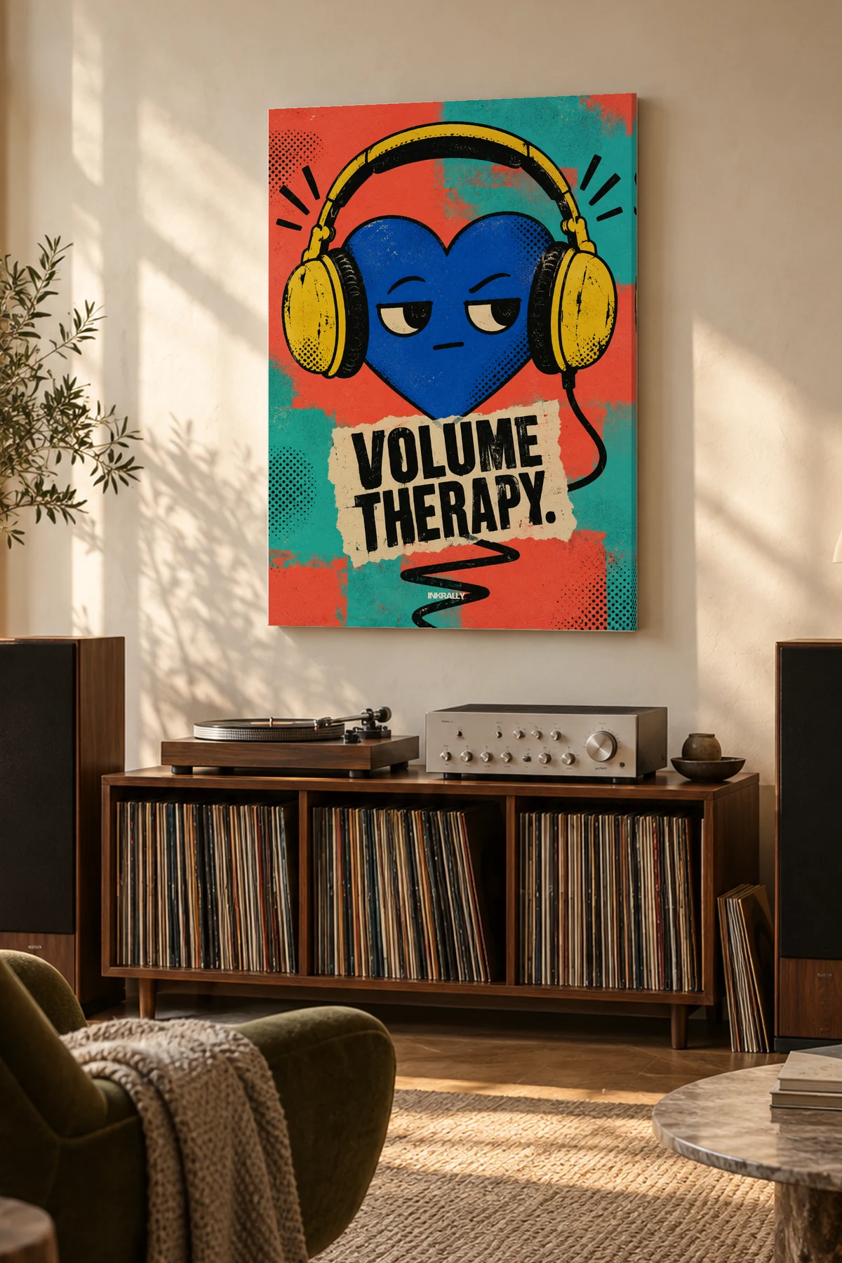 Volume Therapy — A considered listening room with warm natural light